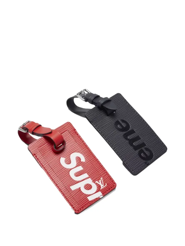 Supreme x Louis Vuitton ラゲージタグ セット | ブラック | FARFETCH JP