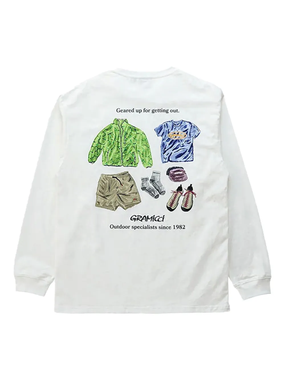 Gramicci Geared Up T-shirt met lange mouwen - Wit