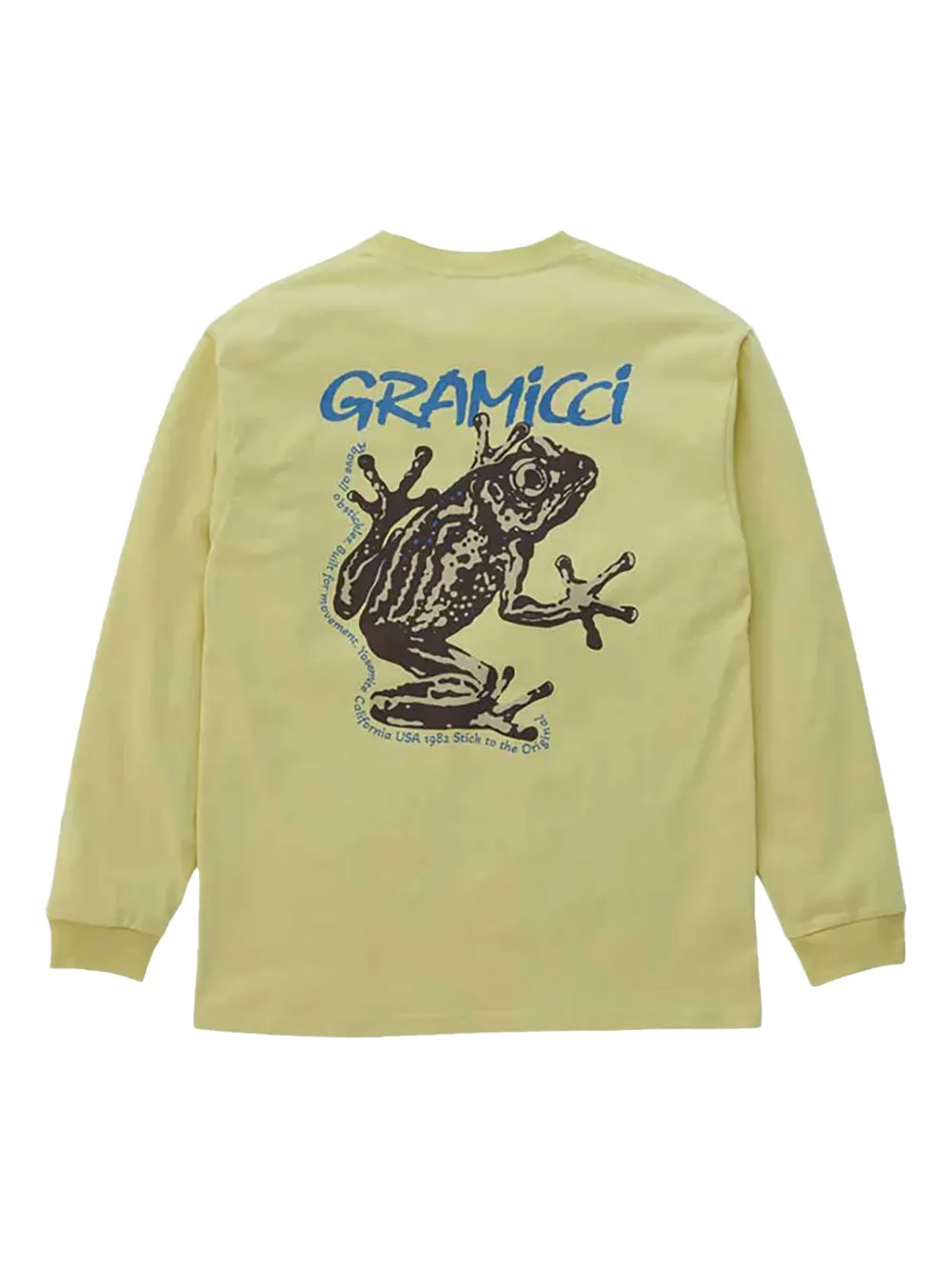 Gramicci T-shirt met print en lange mouwen - Geel