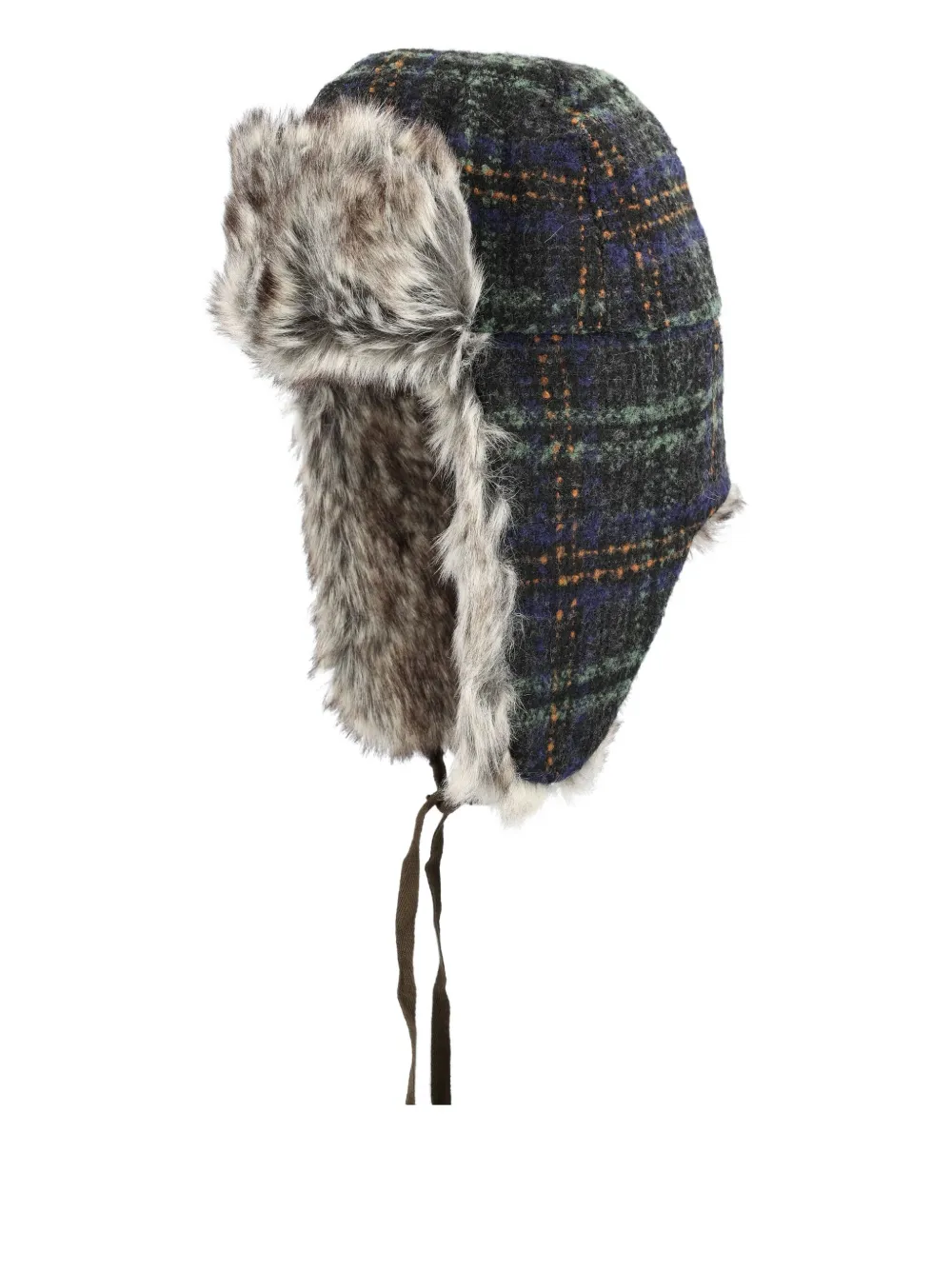 Kangol check-pattern earflap hat | Blue | Image 1