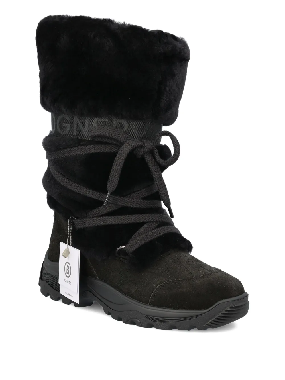 Bogner Alta Badia S 8 Shearling Boots In Black
