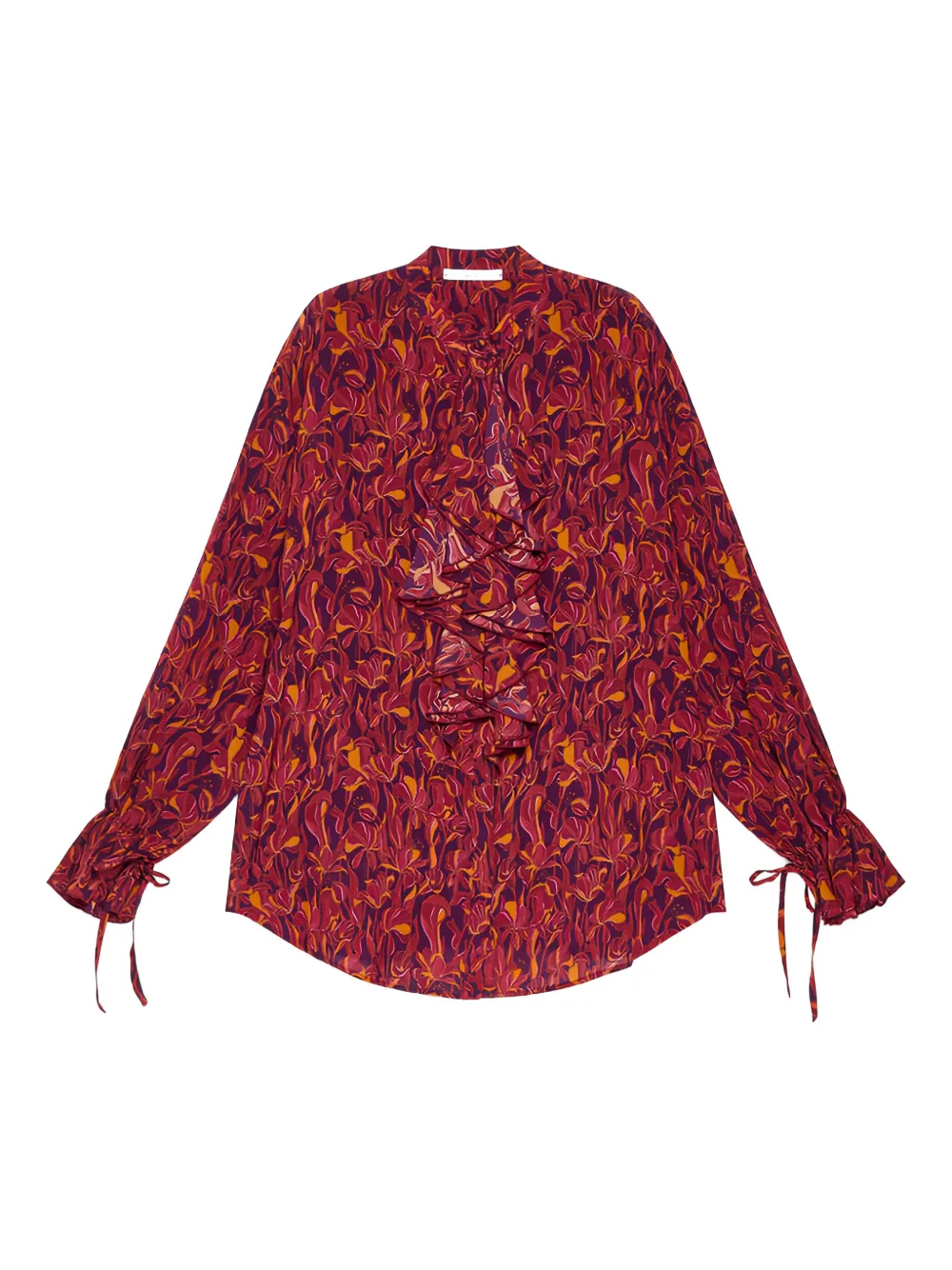 Maliparmi Lily´s Ballet Ruffled Floral-print Blouse In Red