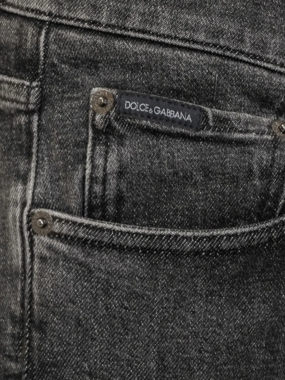 Dolce & Gabbana Button-fastening Jeans In Black