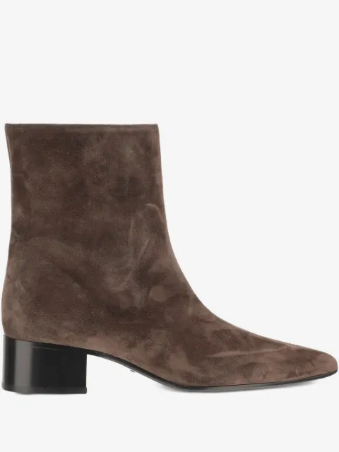 KHAITE suede ankle boots