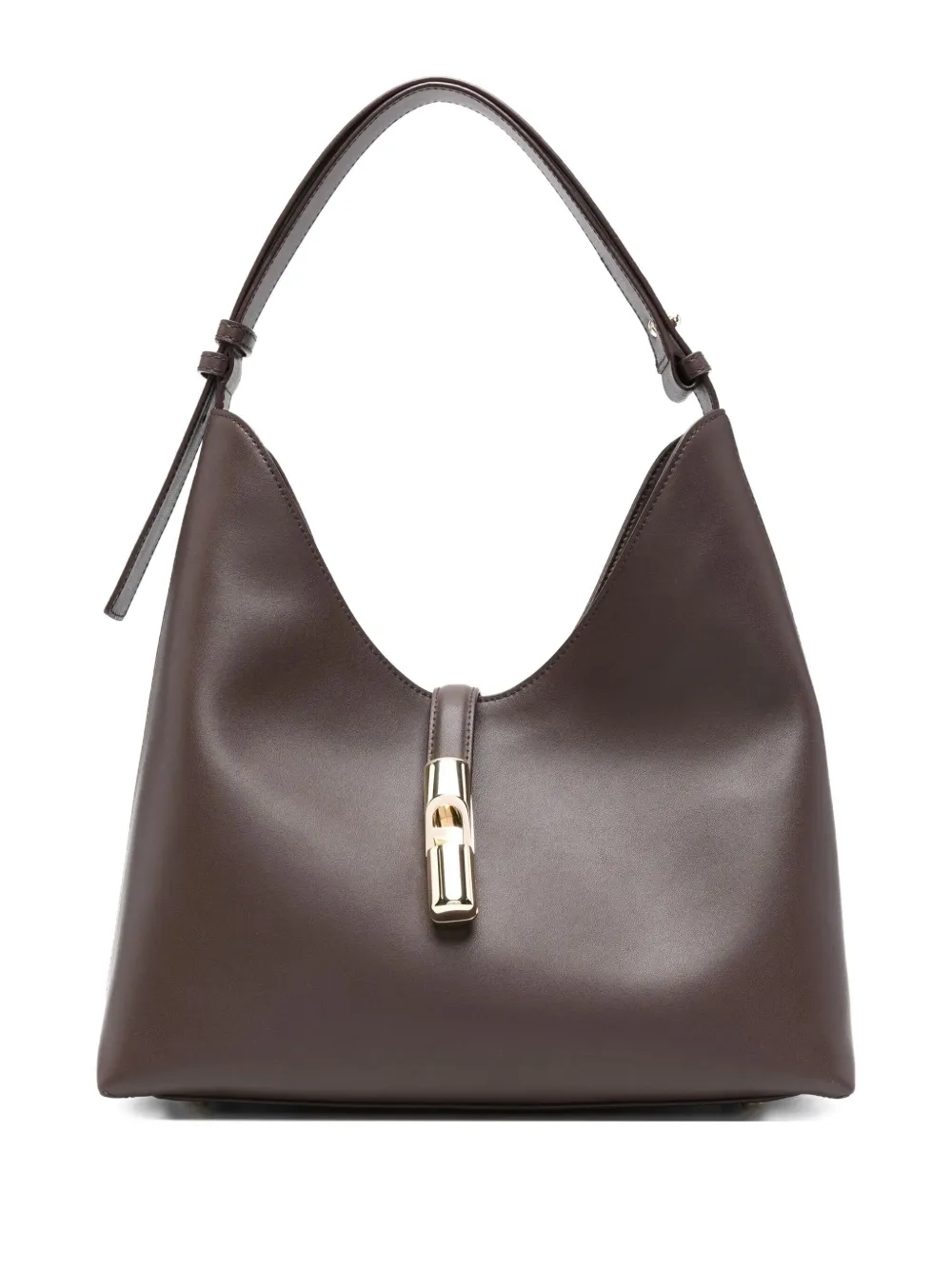 Furla Shopping Bag Goccia M Choco In Pelle In Brown