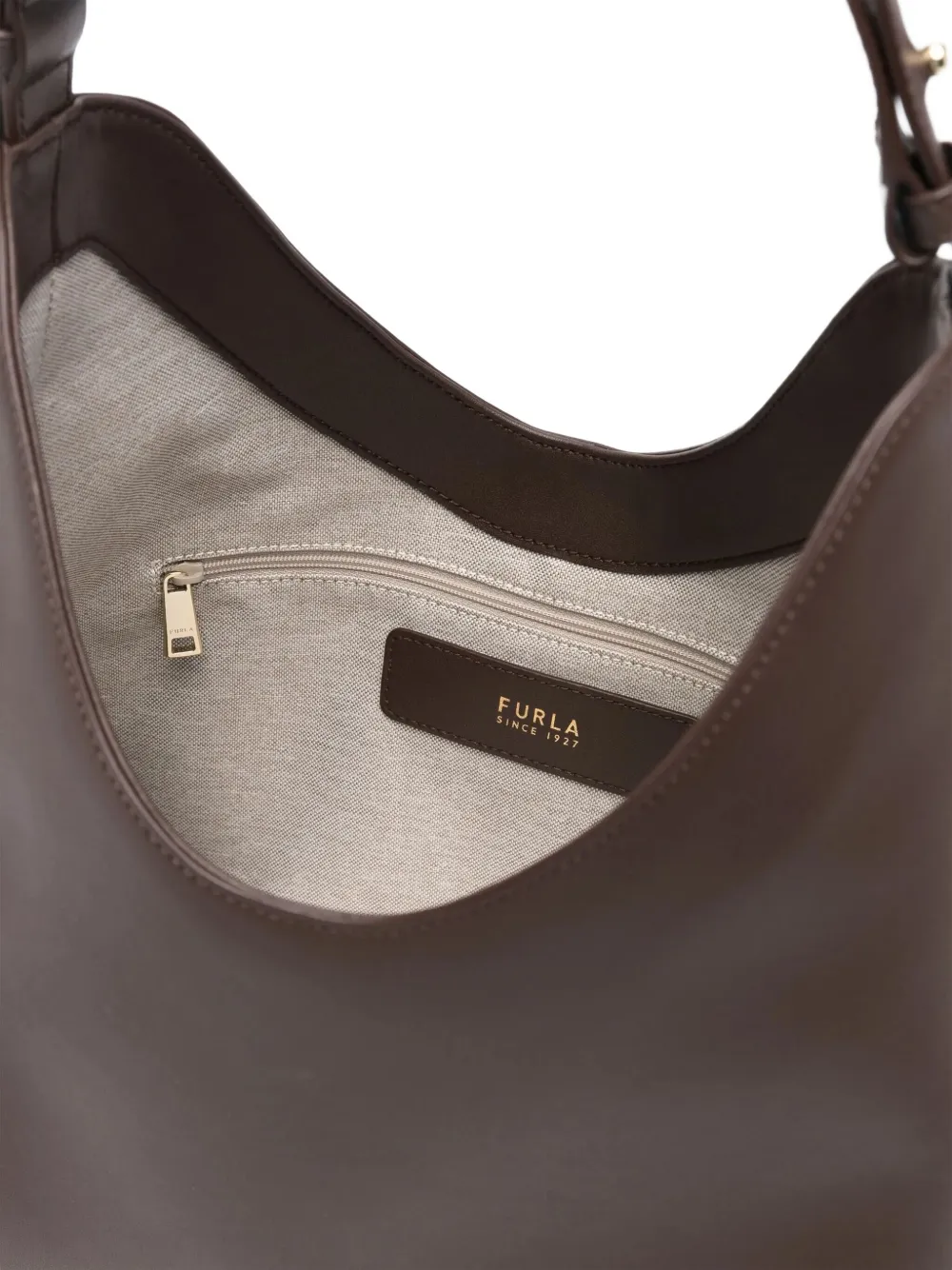 Furla Shopping Bag Goccia M Choco In Pelle In Brown
