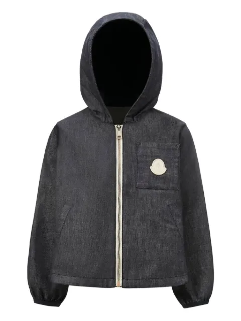 Moncler Enfant chamarra con capucha y bolsillo