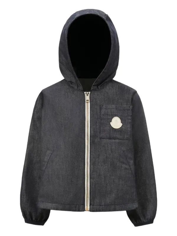 Moncler Enfant フーデッド ジャケット | ブルー | FARFETCH JP