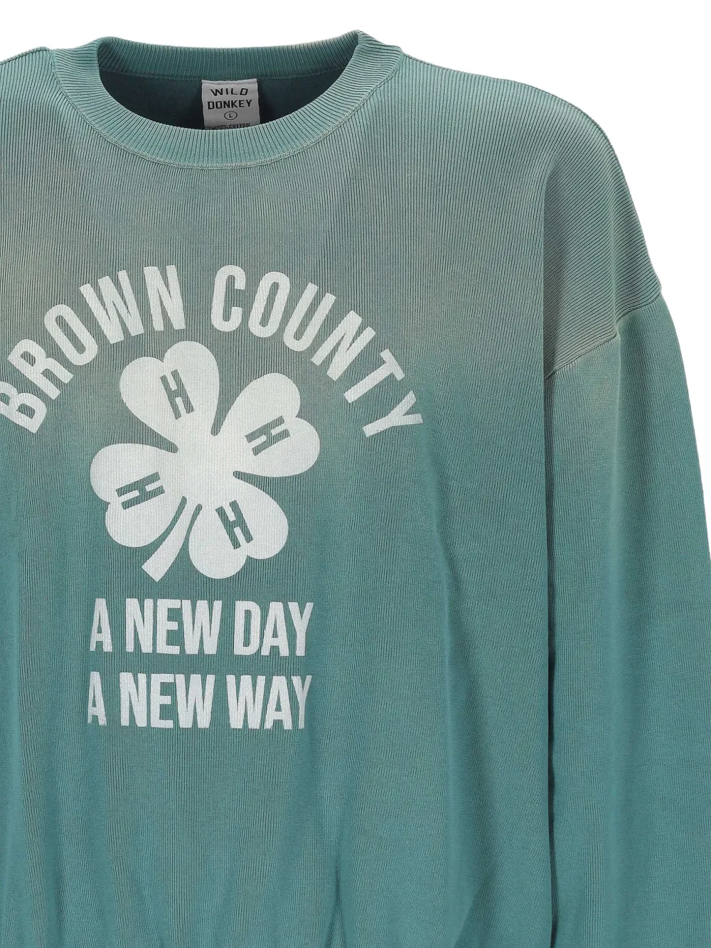 Wild Donkey Graphic Crewneck Sweatshirt In Green