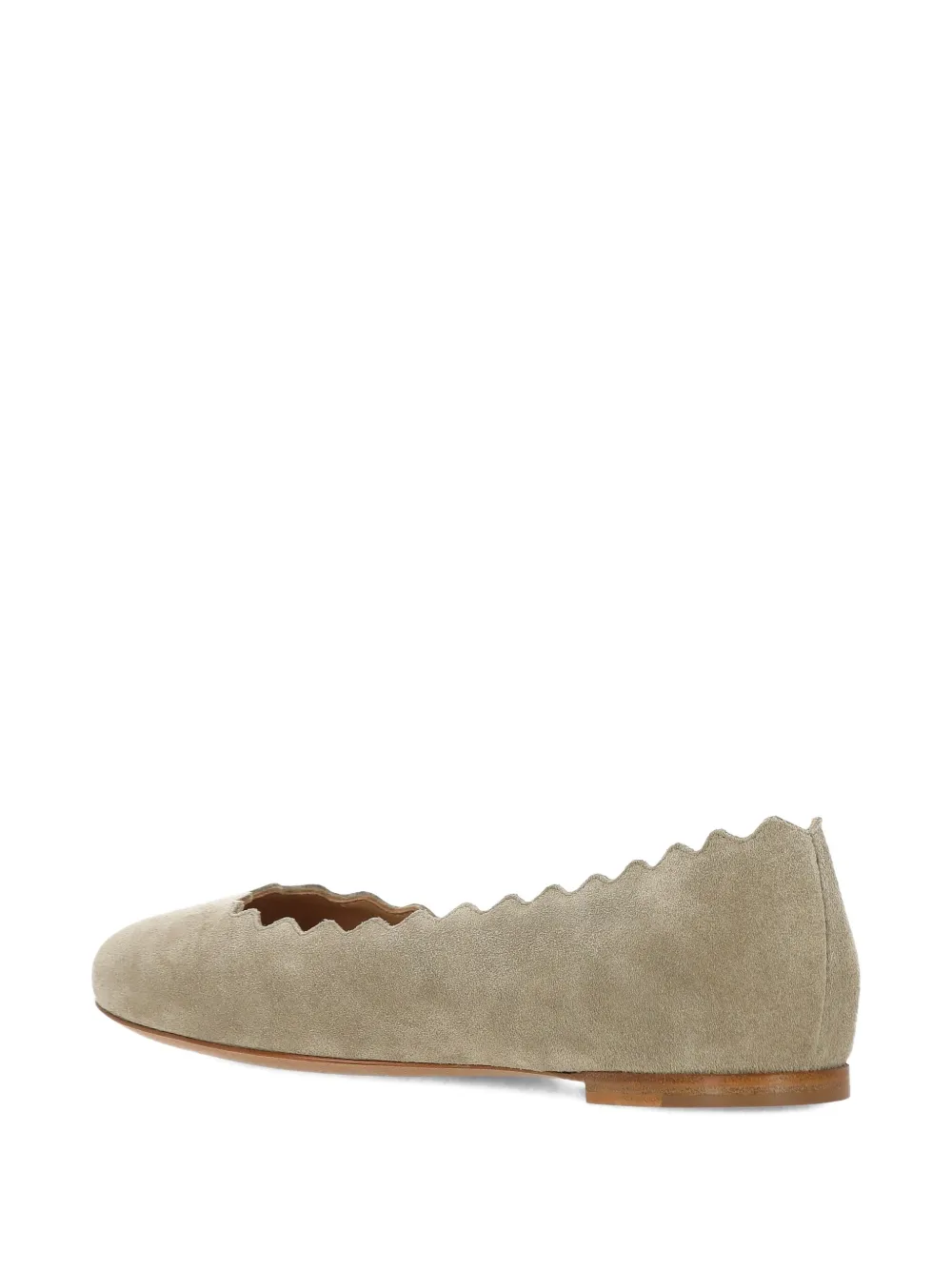 Chloé Wavy Edges Lauren Ballerina In Neutral