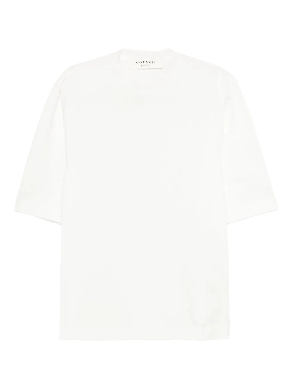 Carven Wide-sleeved Cotton Sweater With Subtle Branding In Neutral