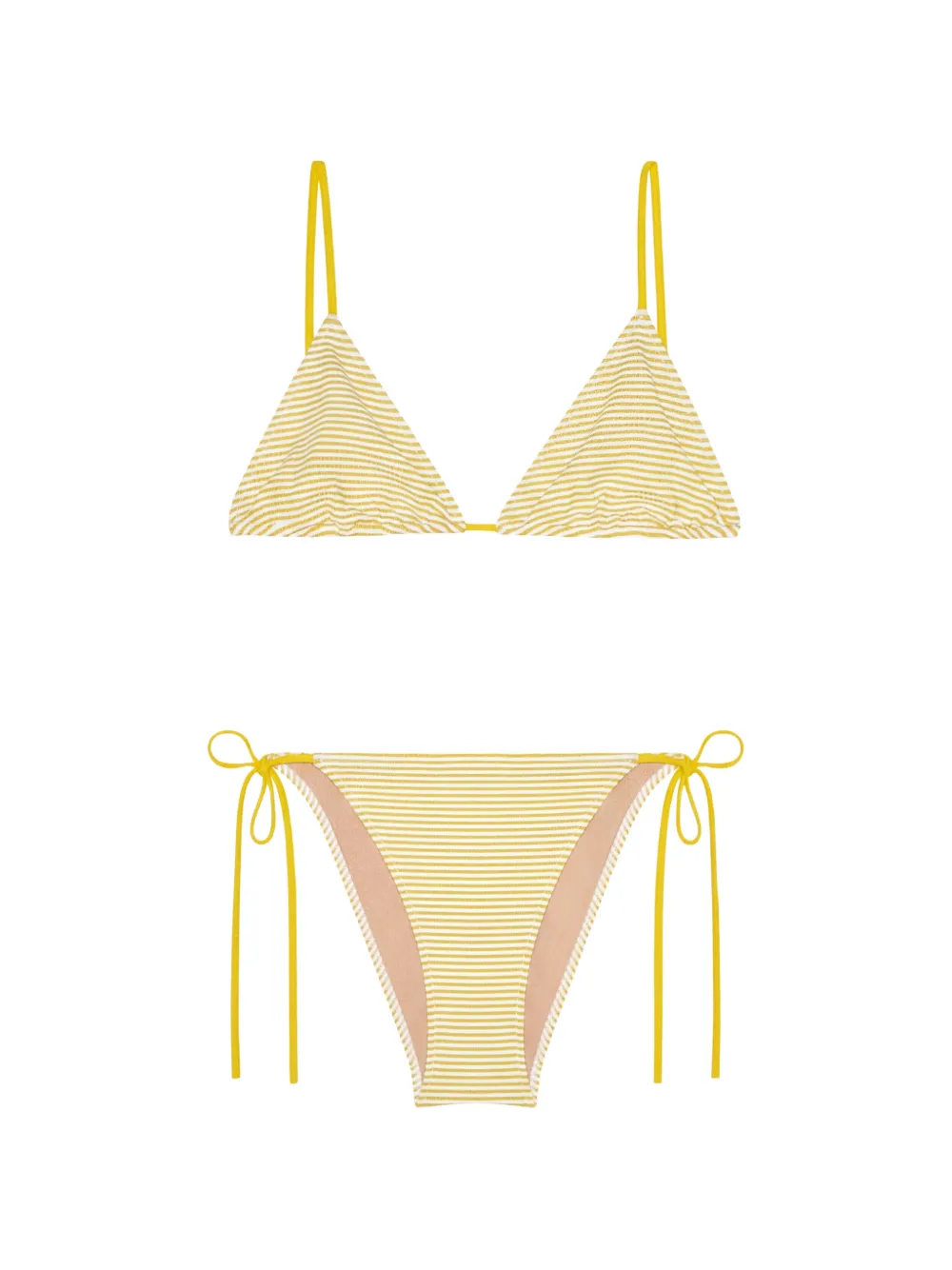 LIDO striped triangle-cup bikini - Giallo