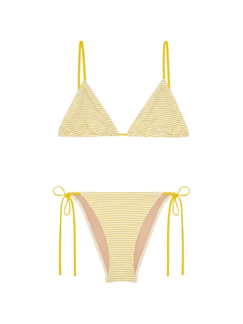 LIDO striped triangle-cup bikini