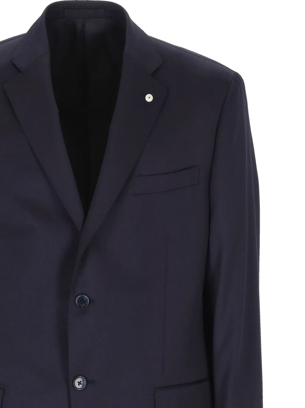 L.b.m 1911 Single-breasted Wool Blazer In Blue