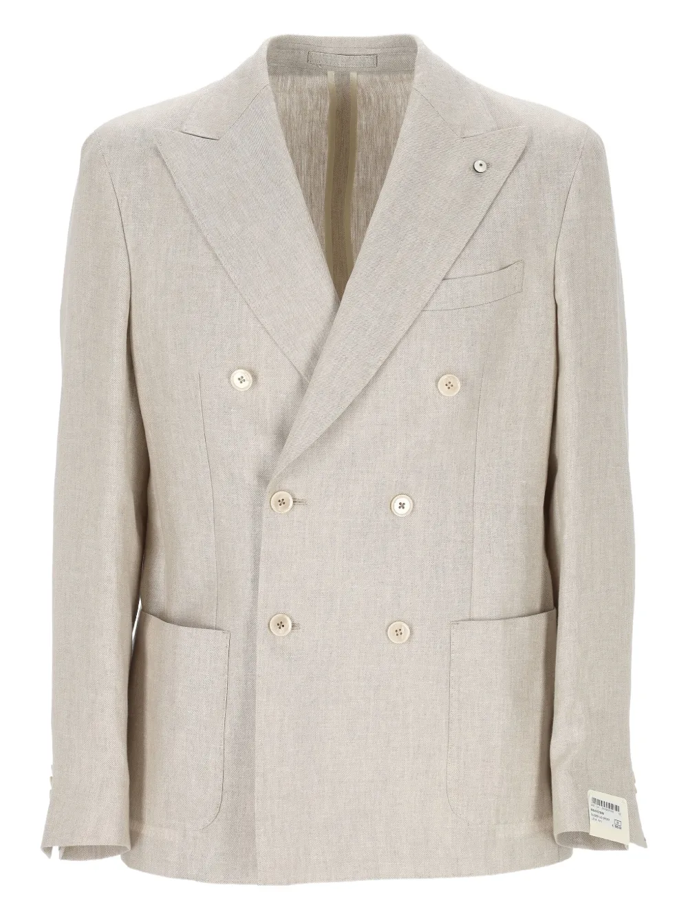 L.B.M. 1911 double-breasted linen blazer | Neutrals | Image 1
