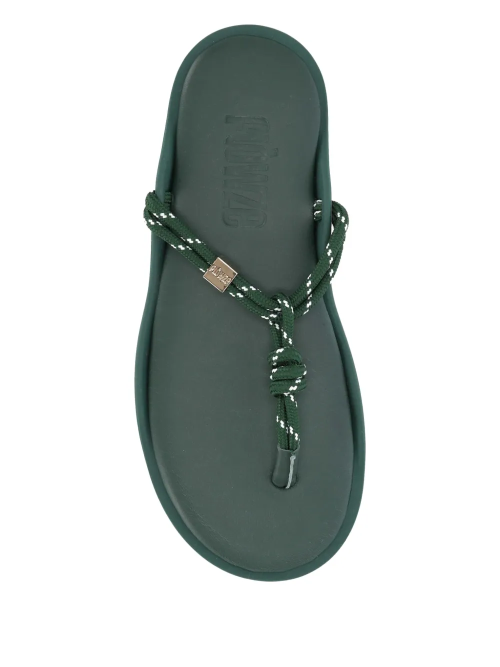 Flowze Knotted Flat Sandals In Green