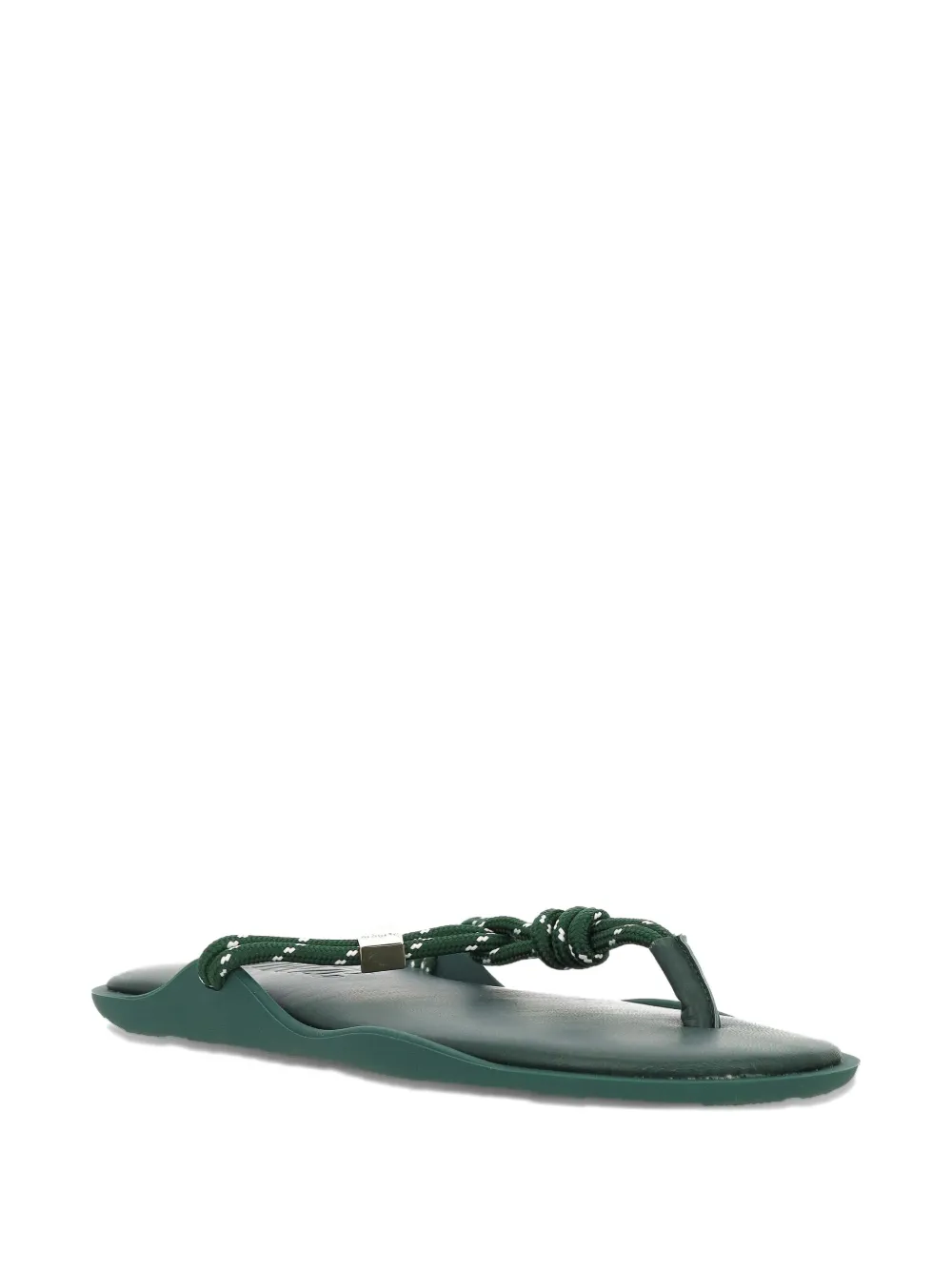 Flowze Knotted Flat Sandals In Green