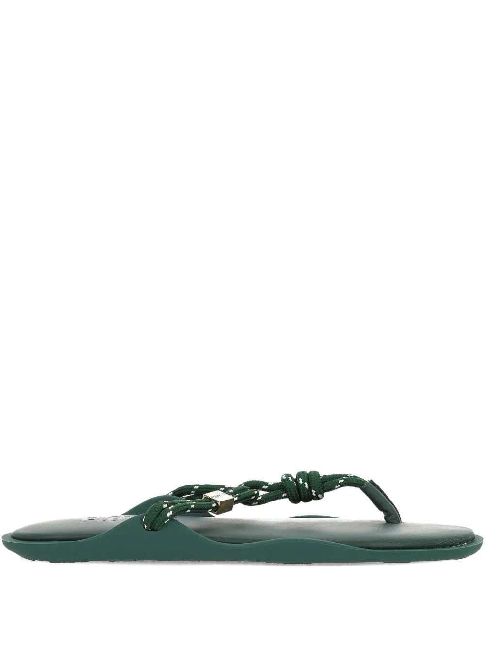 Flowze Knotted Flat Sandals In Green
