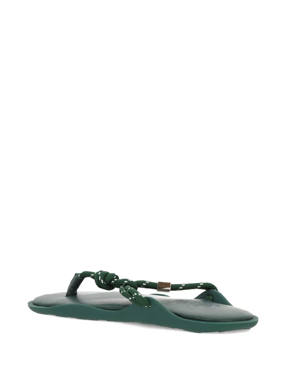Flowze Knotted Flat Sandals In Green