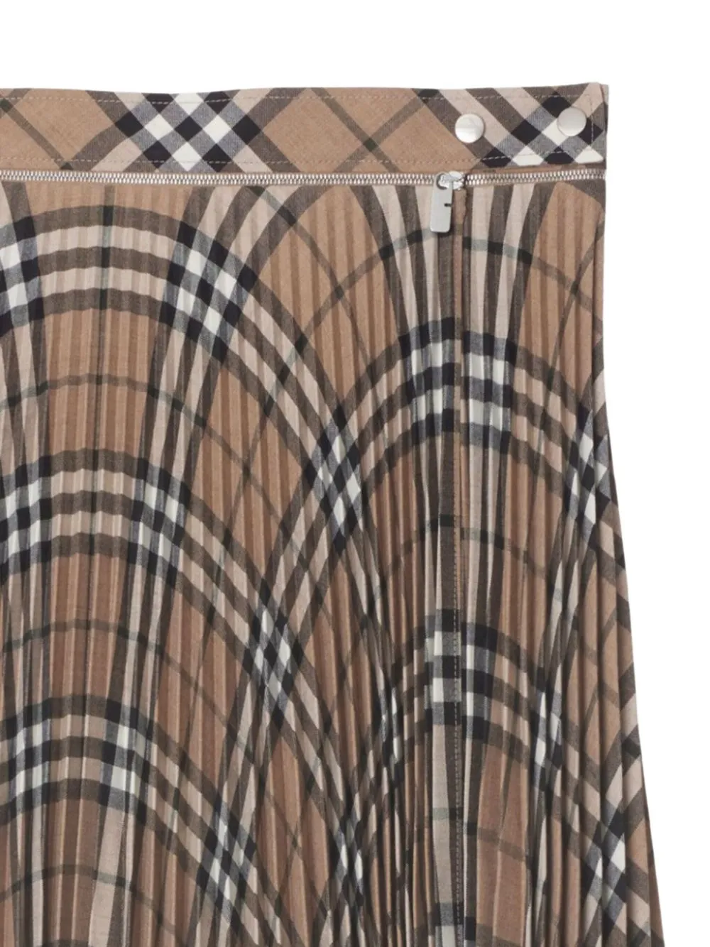 Burberry Embroidered Polyester Blend Skirt In Brown