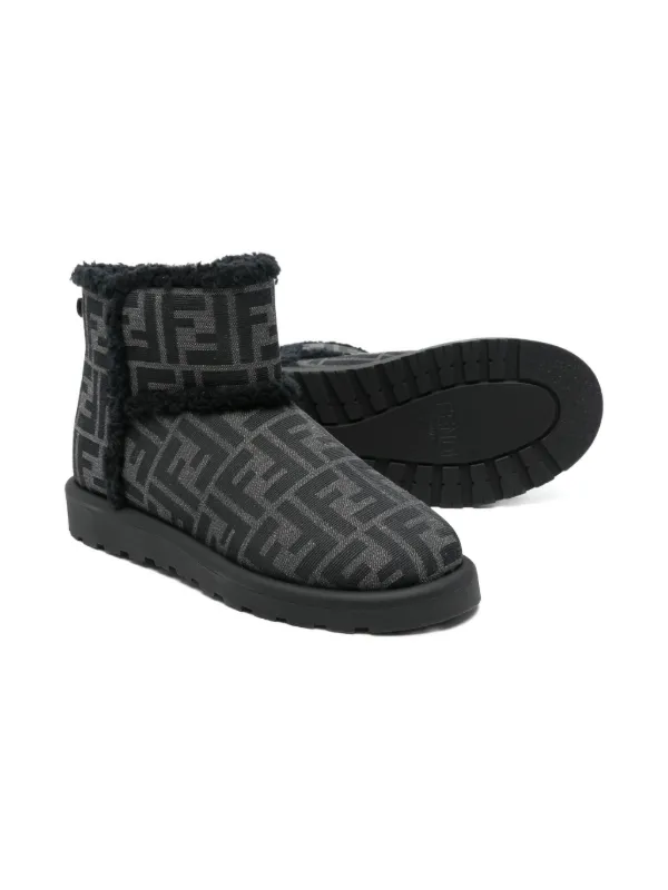 Fendi Kids FFモチーフ ブーツ | グレー | FARFETCH JP