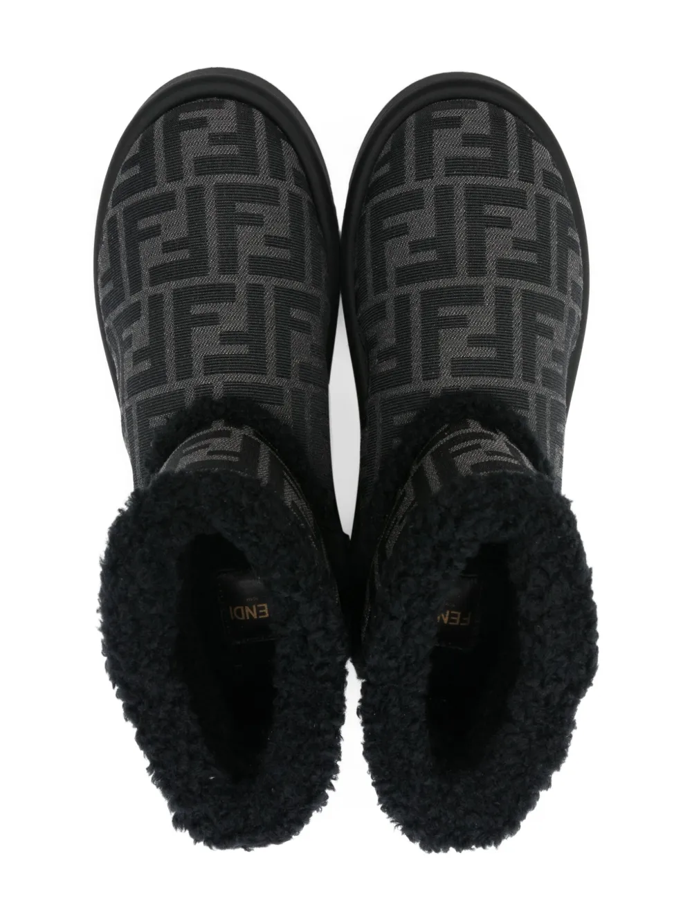 Fendi Kids Laarzen met FF-patroon Grijs