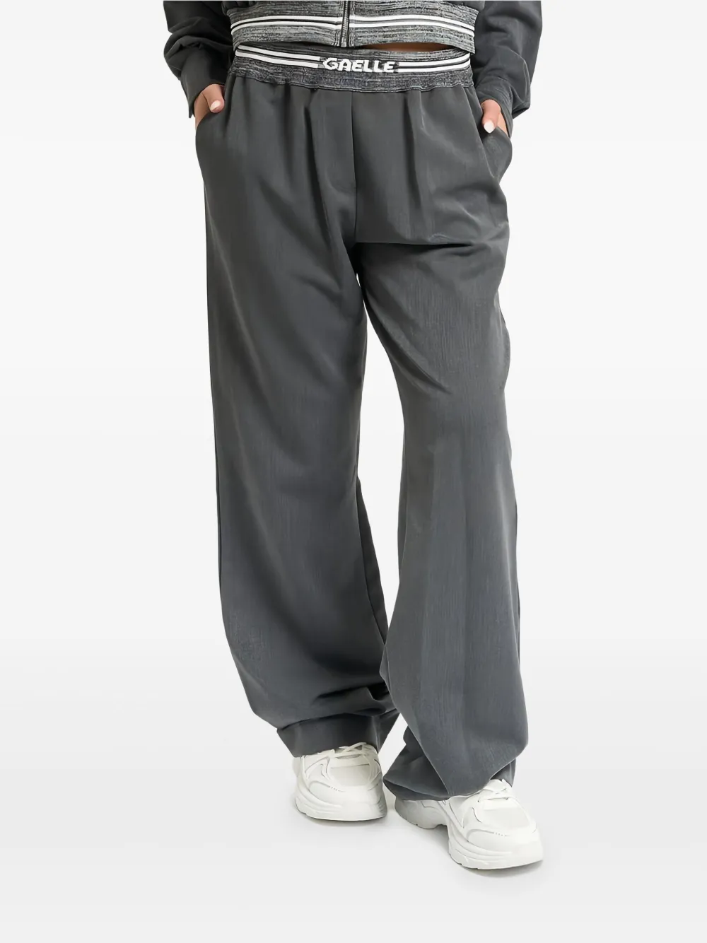 Gaelle elasticated-waistband trousers | Grey | Image 1