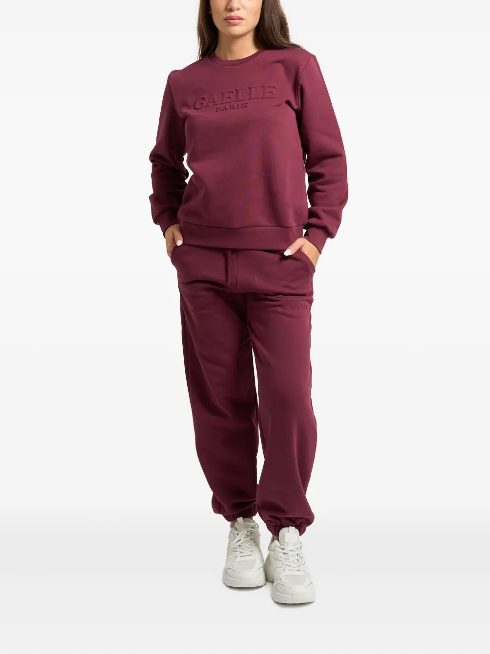 Gaelle embossed-logo crew-neck sweatshirt | Sweaters | Image 2