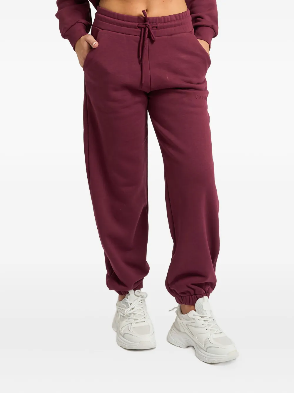 Gaëlle Drawstring Track Pants In Burgundy