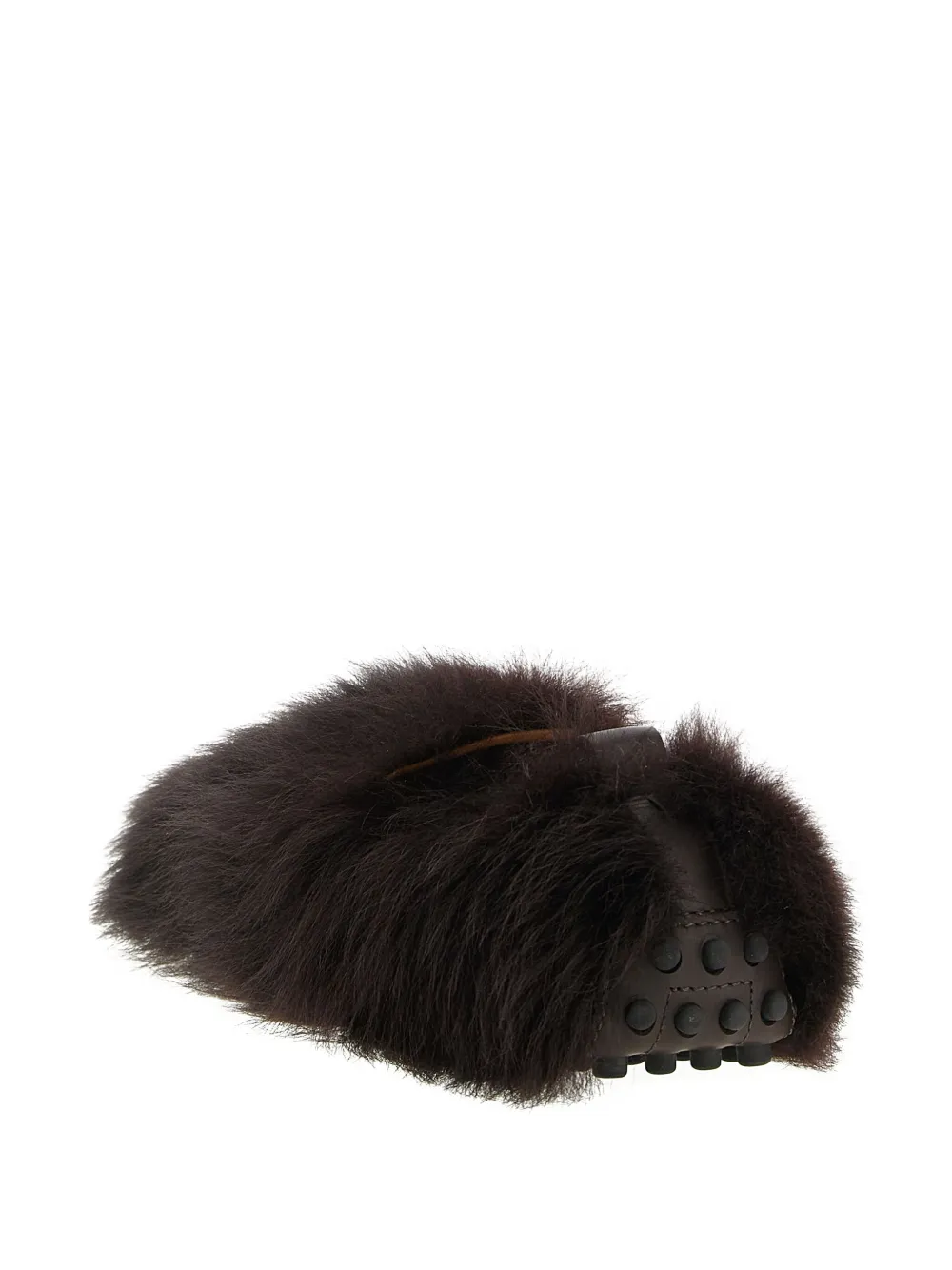 Tod's Gommino Sheep Fur Loafers In Brown