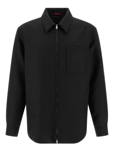 Gucci sobrecamisa con letras del logo