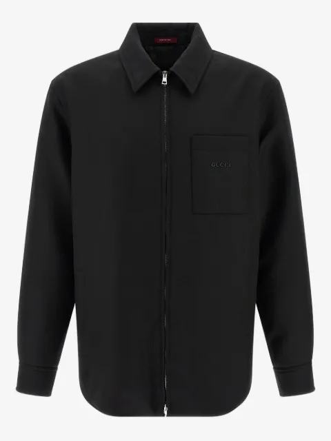 Gucci sobrecamisa con letras del logo