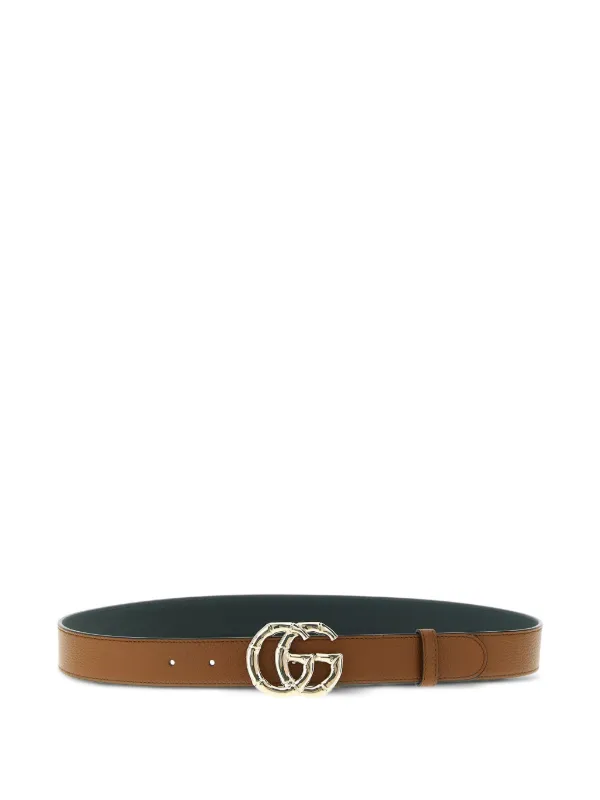 Gucci Buckle Leather Belt in Brown