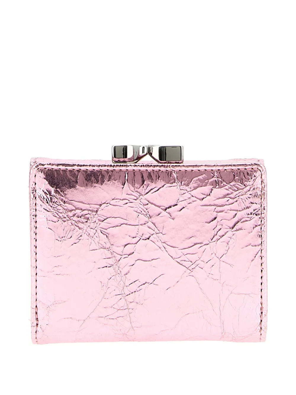 Vivienne Westwood Crinkle-effect Wallet In Pink