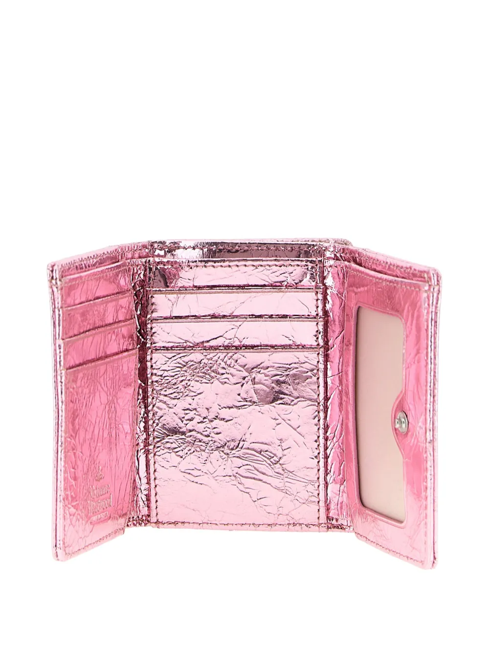 Vivienne Westwood Crinkle-effect Wallet In Pink