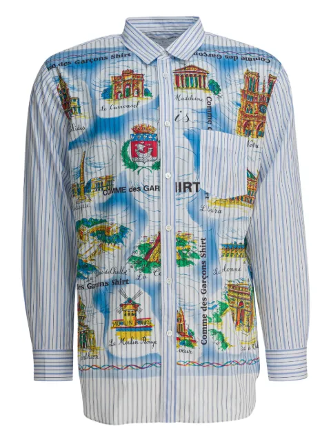 Comme Des Garçons camisa con estampado gráfico
