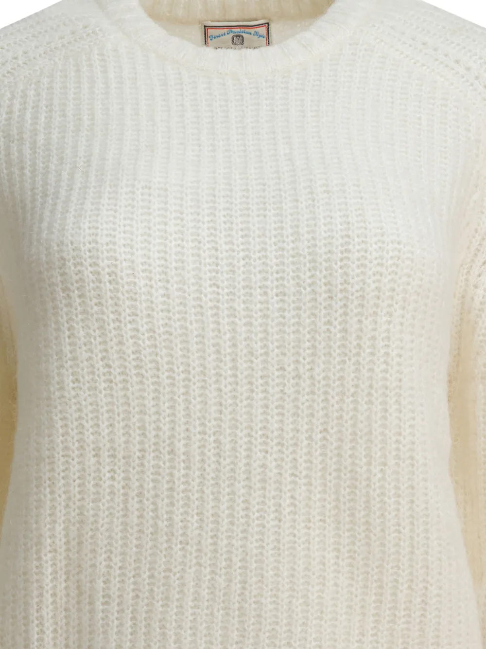 Ines De La Fressange Ribbed Contrast-trim Sweater In White