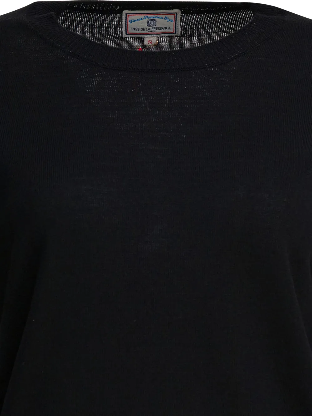 Ines De La Fressange Ribbed Sweater In Black