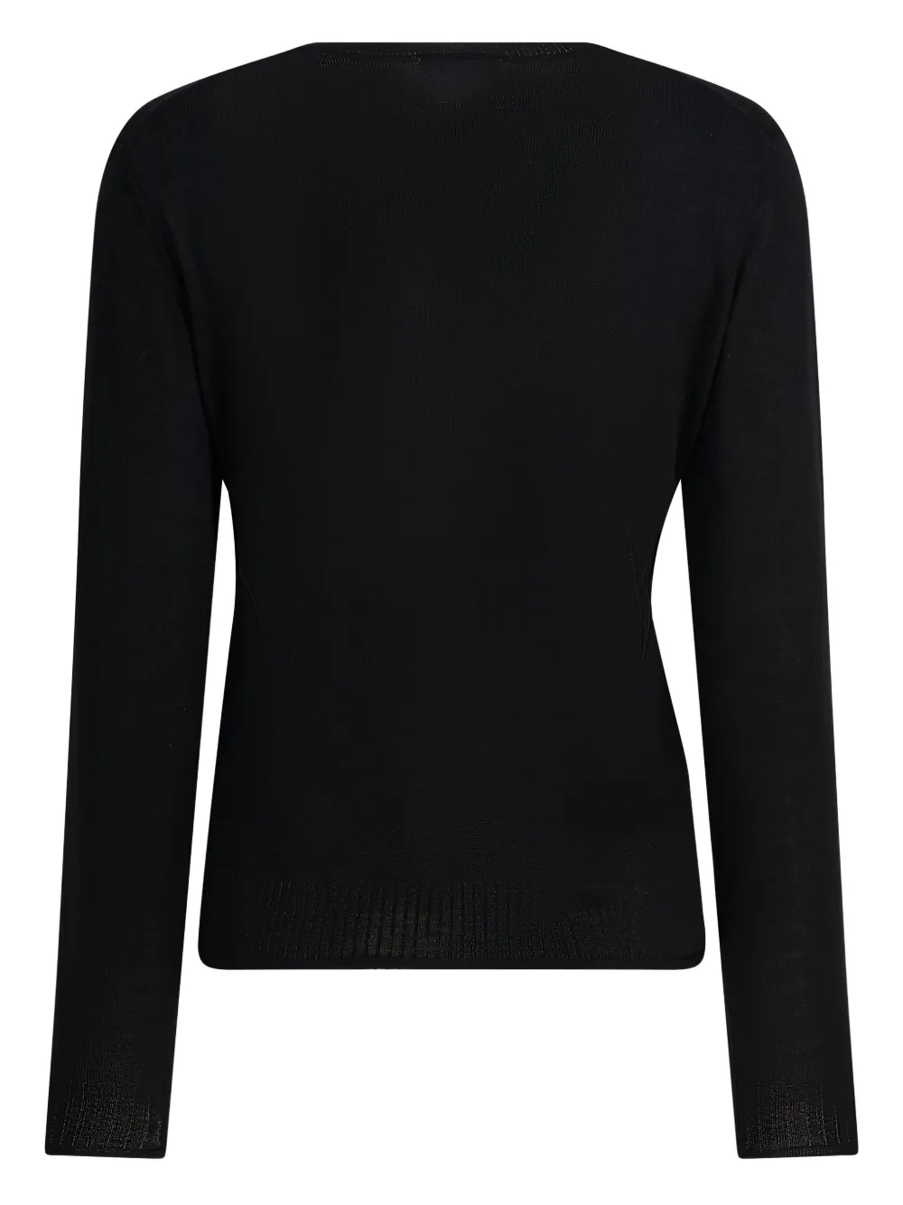 Ines De La Fressange Ribbed Sweater In Black