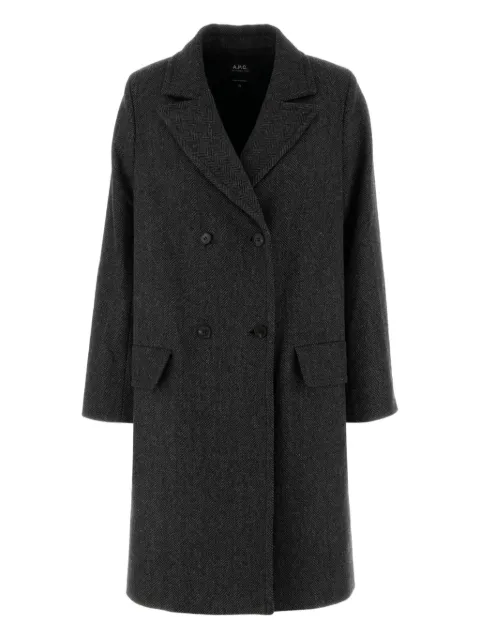 A.P.C. embroidered wool blend coat