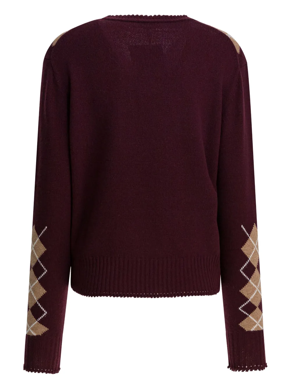 Chloé Wool And Cashmere V-neck Sweater Knitwear Bordeaux In Burgundy