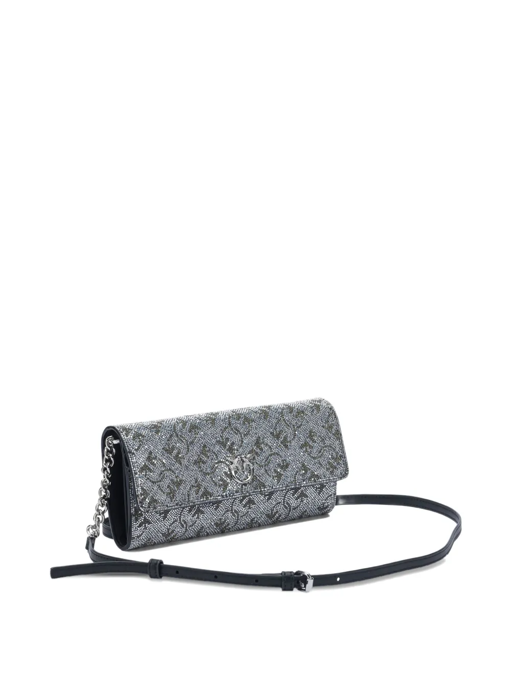 PINKO Verfraaide clutch met ketting Grijs