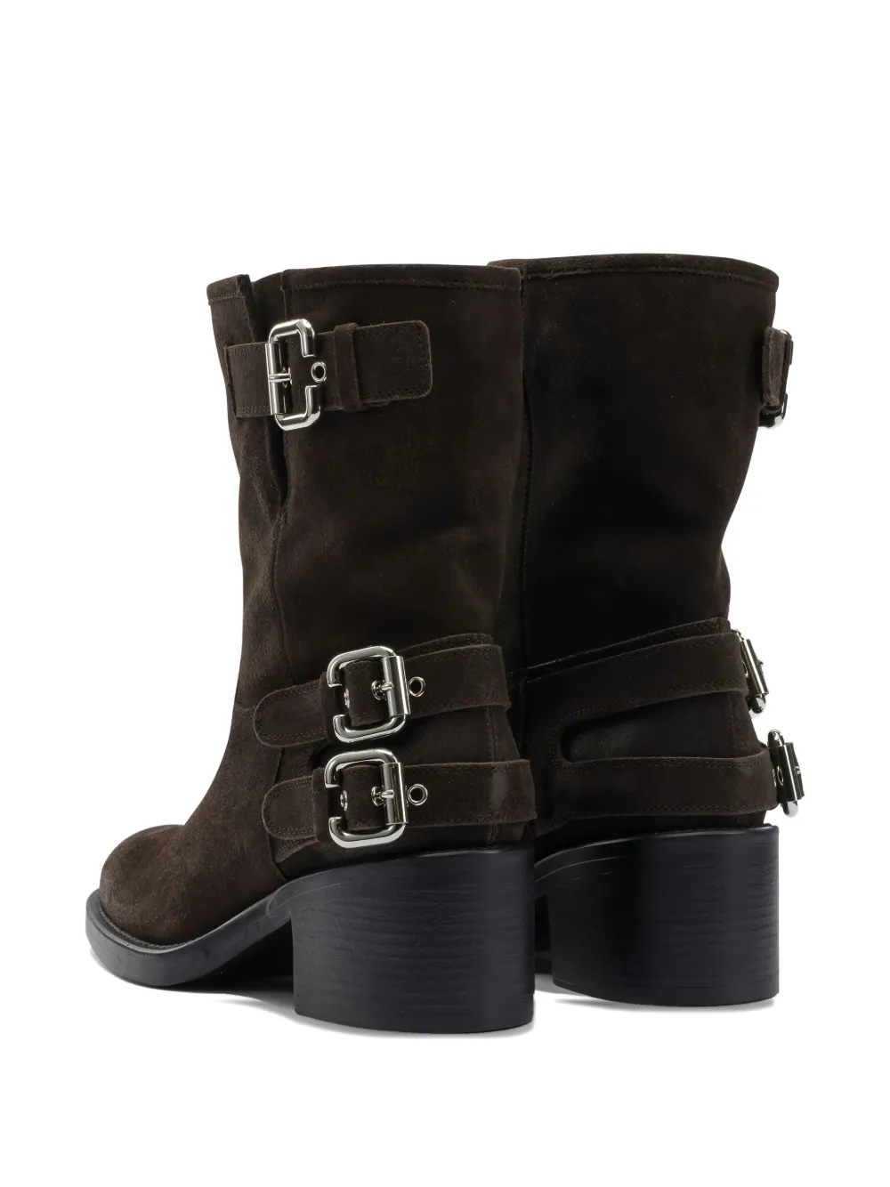 Chloé 60mm Dakota Buckle Strap Boots In Brown
