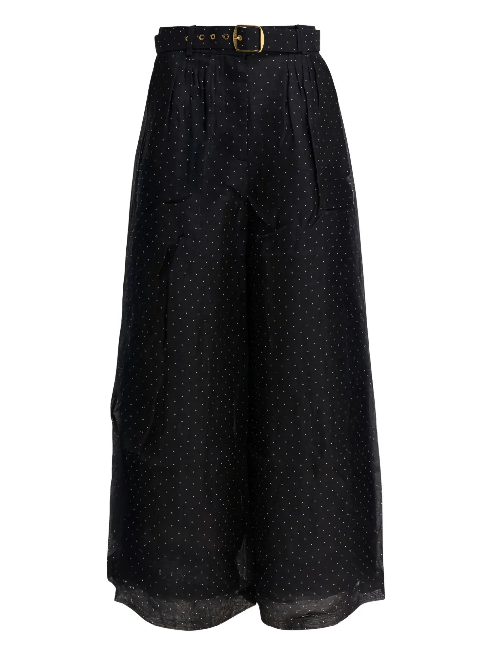 ZIMMERMANN polka-dot belted trousers - Nero