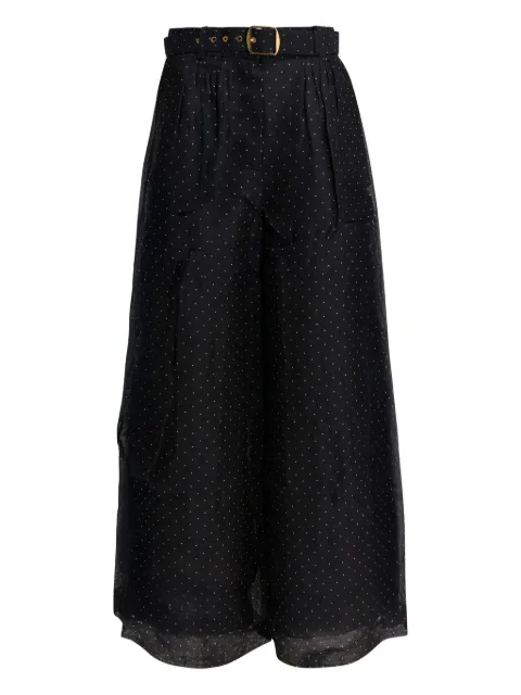 ZIMMERMANN polka-dot belted trousers