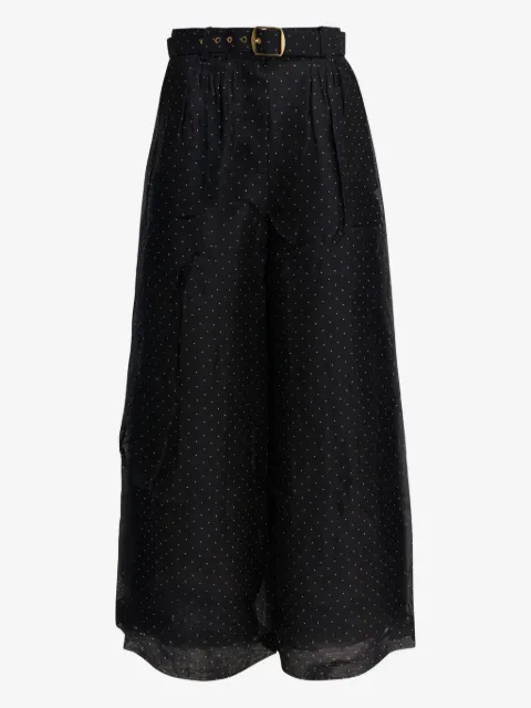 ZIMMERMANN polka-dot belted trousers