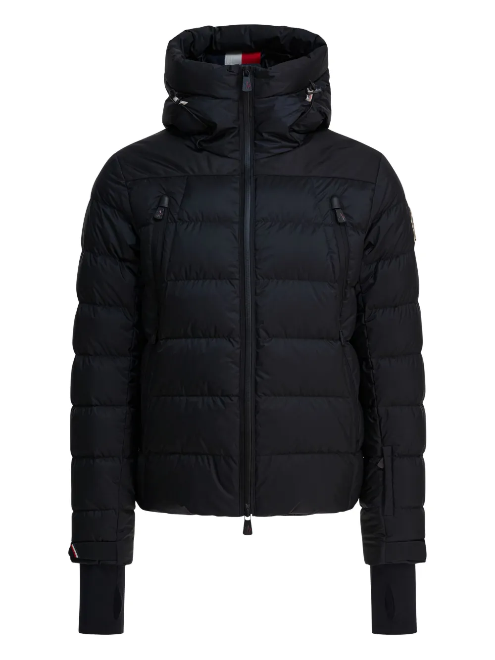 Moncler Grenoble Gewatteerd jack met capuchon Zwart