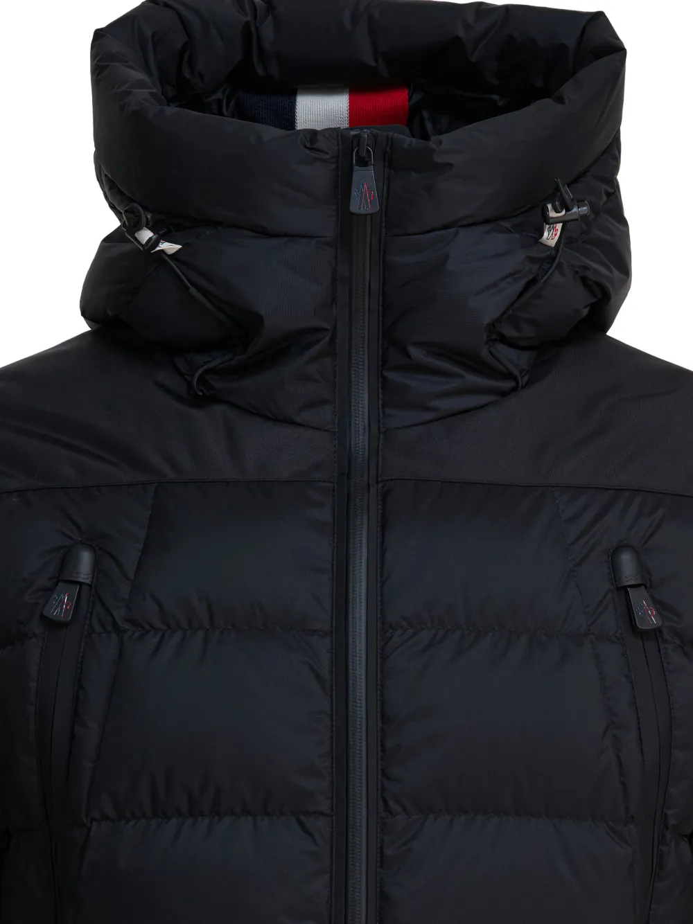 Moncler Grenoble Gewatteerd jack met capuchon Zwart
