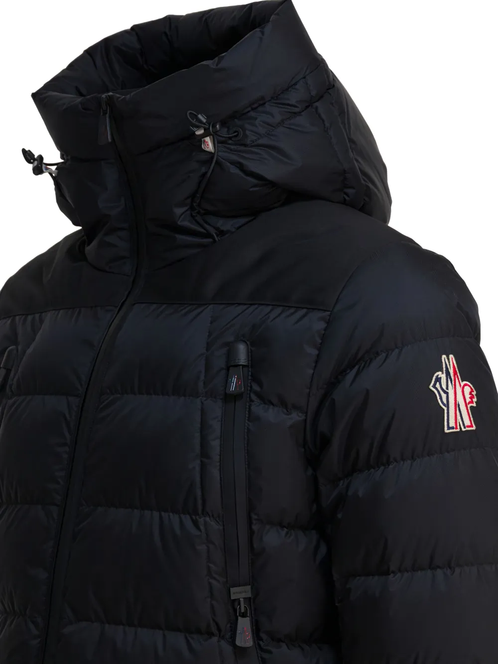 Moncler Grenoble Gewatteerd jack met capuchon Zwart