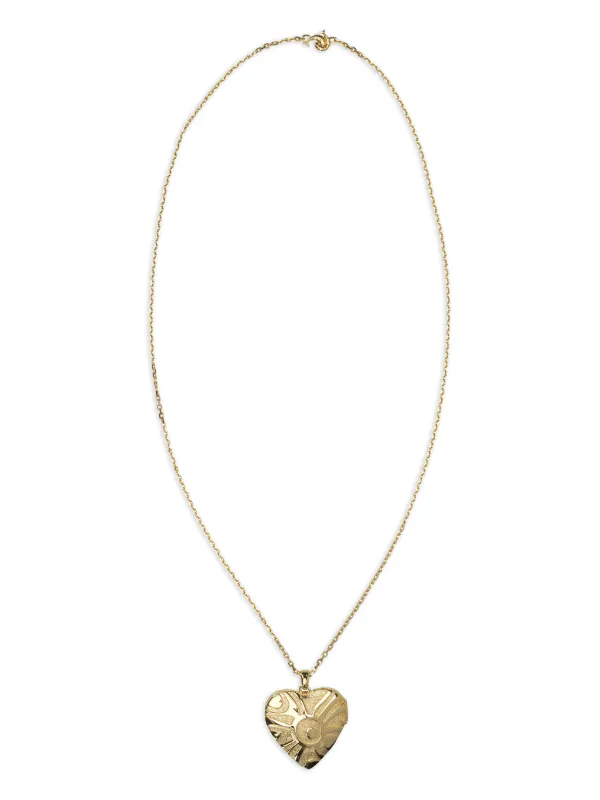 Pucci Heart Fish Brass Necklace in Gold